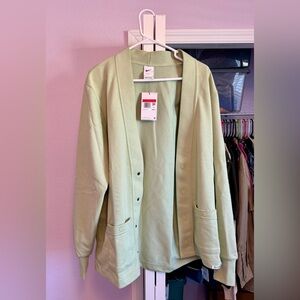 Nike Dri-fit Men’s Green Cardigan With Snap Closure And Pockets. Lg. NWT